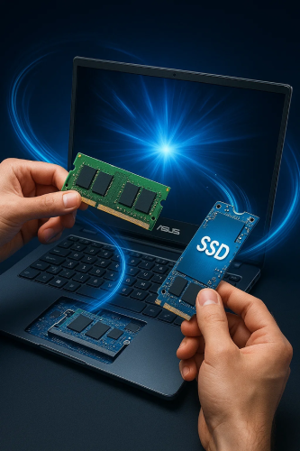 ارتقای لپ تاپ ایسوس